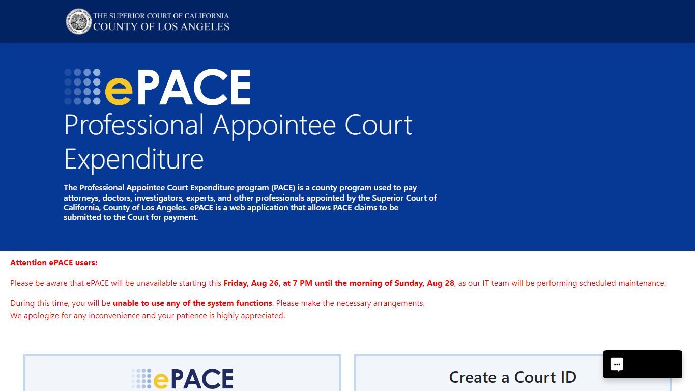 LASC: PACE - Los Angeles County Superior Court